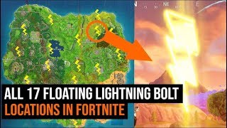 All 17 lightning bolt Locations in Fortnite  Season 5 Challenges [upl. by Nagaet]