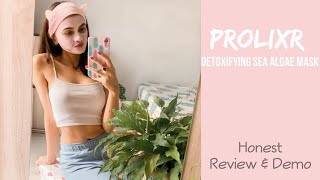 Prolixr Perfect Skin Detoxifying Sea Algae Mask REVIEW amp DEMO  Shreeja Bagwe [upl. by Anoynek]