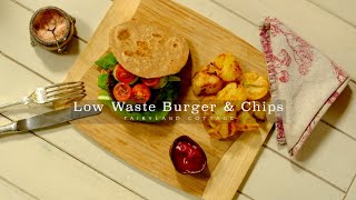 Zucchini Burger and Chips  Plant Based amp Low Waste [upl. by Elocan499]