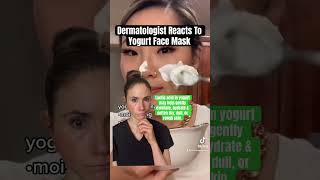 Dermatologist reacts to yogurt face mask dermatologist [upl. by Celestine]