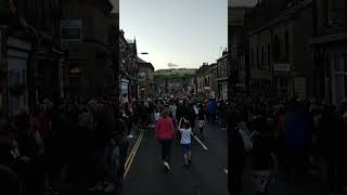 Whit Friday 2022  Lancaster University Brass Band at Delph  Stormtrooping Saddleworth [upl. by Ettenaj]