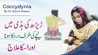 Coccydynia  Tailbone pain causes treatment and exercises by Dr Sahira Waqas [upl. by Haorbed]