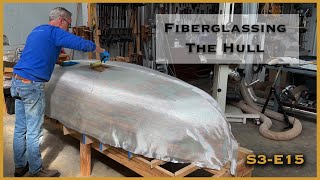 Tips Revealed  Fiberglassing a Boat Hull S3E15 [upl. by Aerdnac]