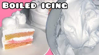 BOILED ICING RECIPE cakenthings boiledicing frosting meringue howto recipe [upl. by Augusta]