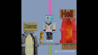 Does Gumball deserve to go to heaven 🤔 shorts gumball minecraft [upl. by Adnahsat520]