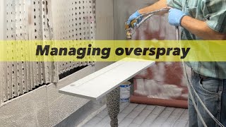 Managing overspray when spraying cabinet doors [upl. by Elladine]