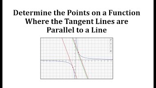 Determine the Points on a Function Where the Tangent Lines are Parallel to a Line [upl. by Bruckner]