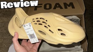 Yeezy Foam Runner quotDesert Sandquot Review amp On Feet [upl. by Adalie]