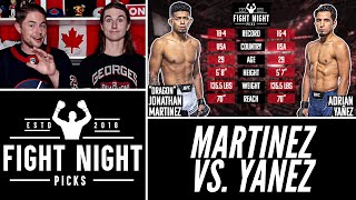 UFC Vegas 81 Jonathan Martinez vs Adrian Yanez Preview amp Prediction [upl. by Christianity201]