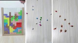 ASMR Video with jingle bells beads balls wooden toys marble run and other [upl. by Anilas]