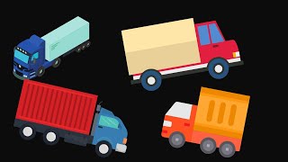 Cars Animation  Trucks for children  Construction Cartoon [upl. by Cilo]