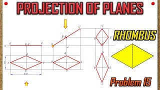 PROJECTION OF PLANESLecture 15Rhombus [upl. by Huai156]