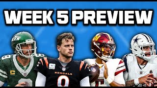 NFL Week 5 Preview [upl. by Enelyaj]