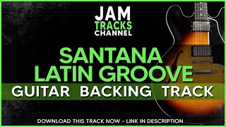 Santana Latin Groove  Guitar Backing Track Gm Dorian [upl. by Kolnos]