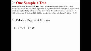 One Sample tTest [upl. by Ereveniug500]