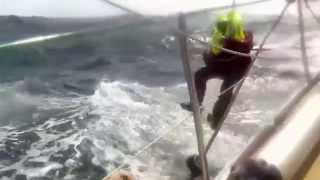 DerryLondonderryDoire successfully recovers man overboard during Clipper Race [upl. by Tizes585]