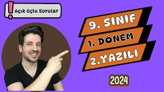 9 SINIF TARİH 1 DÖNEM 2 YAZILI  2024  Açık Uçlu Sorular [upl. by Aluk18]