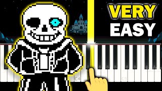 Undertale  Megalovania  VERY EASY Piano tutorial [upl. by Aicilaanna722]