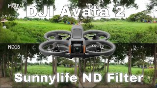 DJI Avata 2 Sunnylife ND Filter Set  Comparison of ND8 ND16 ND32 and MCUV Filters [upl. by Welker]