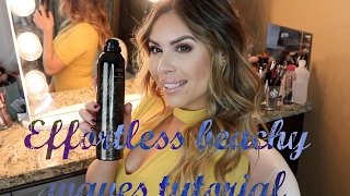 Effortless Beachy Waves Tutorial featuring Oribe Dry Texturizing Spray [upl. by Conah825]