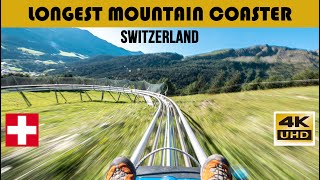 Longest Mountain Coaster in Switzerland  4K Video [upl. by Algernon]