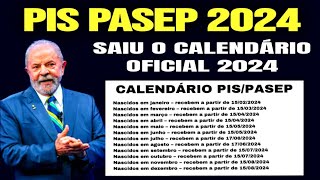 SAIU O CALENDÁRIO DO PIS PASEP 2024 AGORA É OFICIAL VEJA QUAL DATA VOCÊ RECEBE SEU ABONO DO PIS [upl. by Prospero]