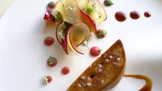 Pan Seared Foie Gras with Plums at Restaurant Petrus [upl. by Tega]