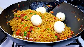 How to make Indomie Noodles Nigerian stir fry noodles [upl. by Emelen]