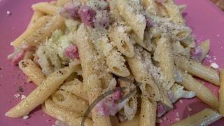 Pasta con cavolfiore e pancetta croccante [upl. by Attenweiler]