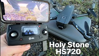 Holy Stone HS720 MAX APP RANGE Foldable GPS Drone 4K Camera Quadcopter Brushless Motor EIS Review [upl. by Werna]