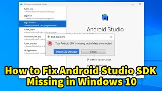 How to Fix Android Studio SDK Missing in Windows 10 [upl. by Yasdnil]