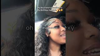 Reactions to my birthday hairstyle love🥳🔥😩 hairinfluencer hairstyle wig hairstyles wiginstall [upl. by Ferdinand]