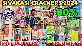 Sivakasi CRACKERS 2024 Free Delivery 80 Discount Free Gifts  Nanga Romba Busy [upl. by Tnirb]