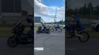 TMAX 530 VS YZ450 DRAGRACE🏁🔥🥵  Hu7 shorts [upl. by Ainattirb564]