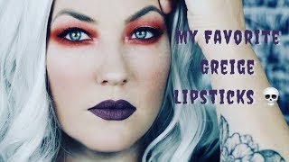 Watch me swatch 28 of my favorite Greige Lipsticks High end and Affordable [upl. by Ahtamas]