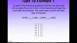 11 Plus Verbal Reasoning Type 10 [upl. by Jehanna]