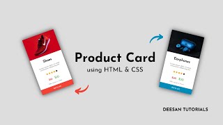 CSS Product Cards  Simple product card using HTML amp CSS  Deesan Tutorials [upl. by Karlis662]