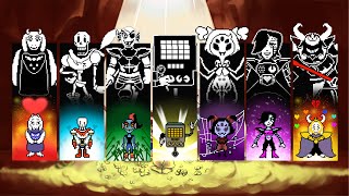 Undertale All Main Boss Battle Themes Pacifist Genocide Final Bosses [upl. by Nisaj]