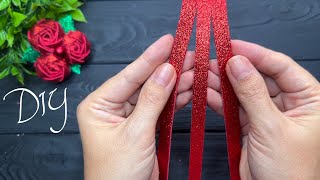 StepbyStep Tutorial DIY Glitter Roses Made from Foam Sheets [upl. by Pogah]