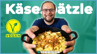 Vegane Käsespätzle  So gehen Spätzle ohne Ei [upl. by Retsek954]