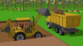 Excavator and Truck Dump Truck and Concrete Mixer Truck amp Street Vehicles amp Construction Machinery [upl. by Elynad]