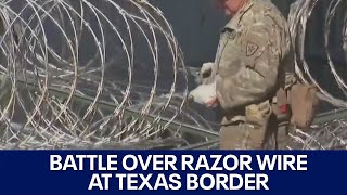 Texas border battle Supreme Court ruling Governor Abbott standing ground concerning razor wire  F [upl. by Rowe360]