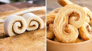 Puff Pastry Cinnamon Palmiers  Easy recipe ideas [upl. by Ramilahs]