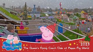 The Queens Flying Coach Ride at Christmas in Peppa Pig World Dec 2023 4K [upl. by Lorien]