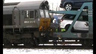 Rurtalbahn V268 Class 66 shunting coupling and departing Ford train  Roosendaal Netherlands [upl. by Sletten377]