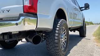 2019 67 Powerstroke 5 inch FloPro straight pipe [upl. by Rez]