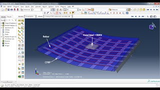 Strengthening of reinforced concrete slab using CFRP in Abaqus [upl. by Amieva]