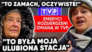 „Komuna wraca” „Zamach stanu” Emeryci załamani wyłączeniem TVP Info [upl. by Navnod]