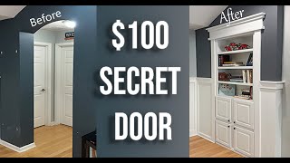 DIY Hidden Bookcase Door  Murphy door build [upl. by Erie]