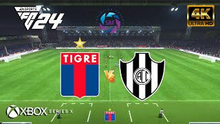 EA FC 24  Tigre vs Central Córdoba  Liga Argentina 2024 4K 60FPS [upl. by Jarrow516]